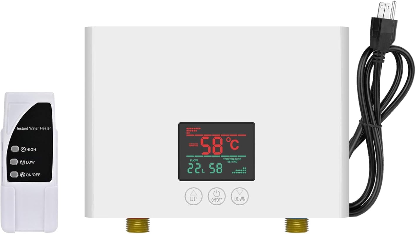 Compact 3KW 110V Electric Tankless Water Heater with Smart Auto Temp C