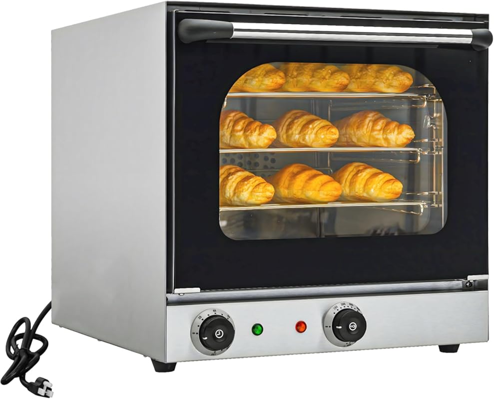 Commercial 30Qt Half-Size Electric Countertop Convection Oven, 1750W, 