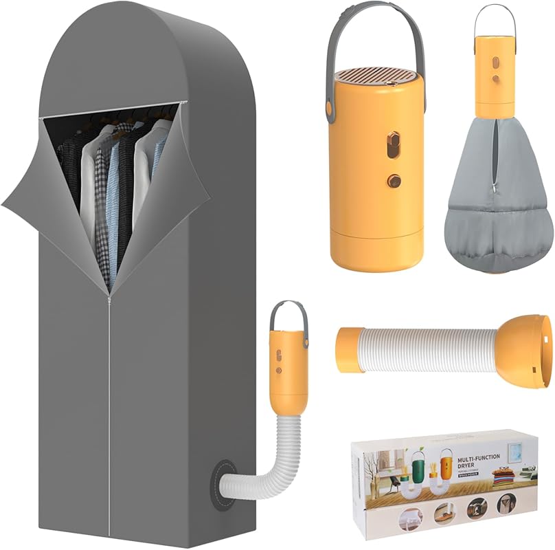 Portable Compact Clothes Dryer, Detachable Mini Drying Machine with Fa