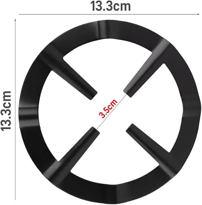 Universal Metal Gas Stove Burner Heat Diffuser Ring, 5.2-inch Flame Re