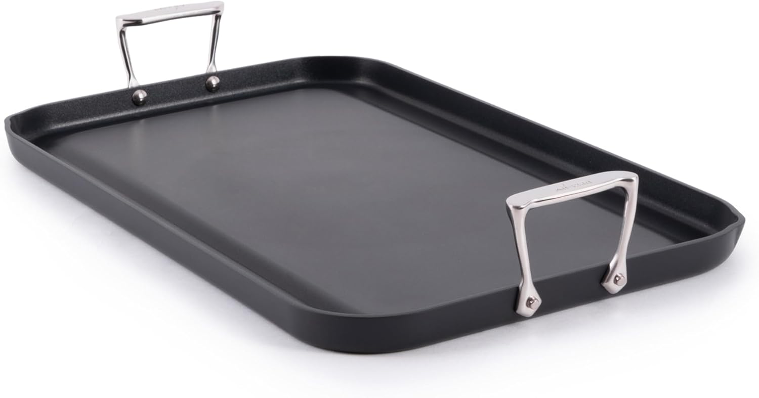 All-Clad HA1 Hard Anodized Nonstick Double Burner Griddle Pan, 13x20 I
