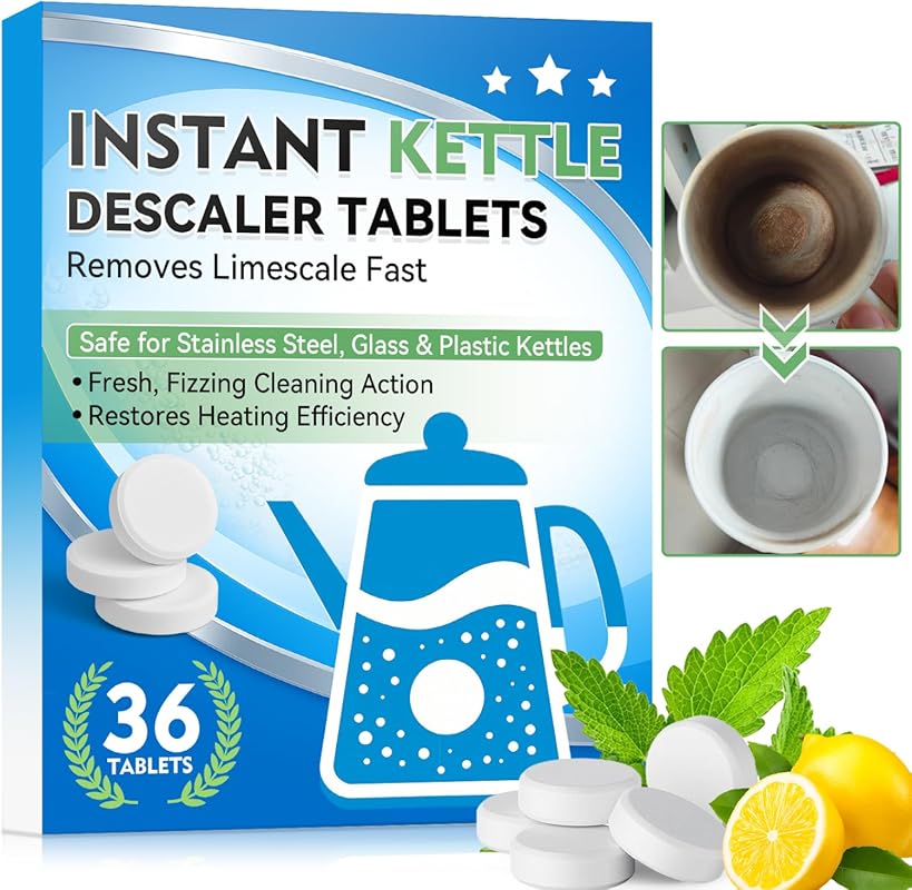 Powerful Kettle & Coffee Machine Descaler Tablets (36 Pack): Citric Ac