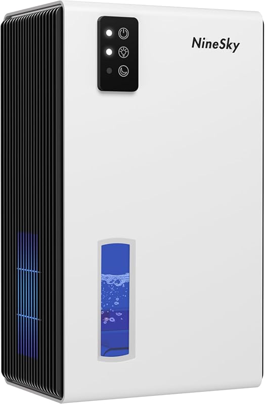 NineSky 1000 Sq Ft Dehumidifier for Home, Basement & Bathroom, 95oz Ta