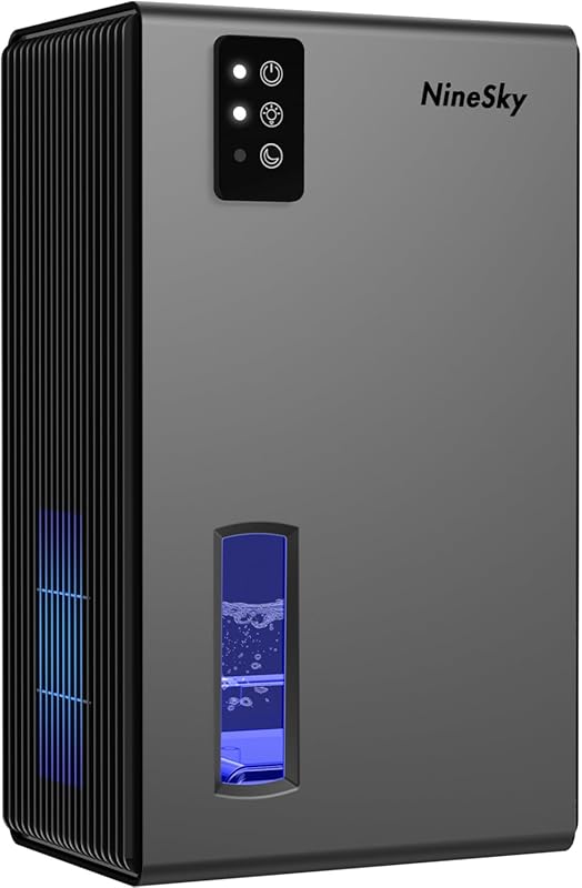 NineSky 95 OZ Dehumidifier (1000 sq ft) with Auto Shut Off, 7-Color LE