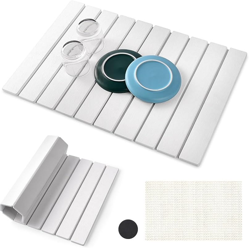 Large Quick Dry Diatomaceous Earth Stone Drying Mat for Kitchen & Bath