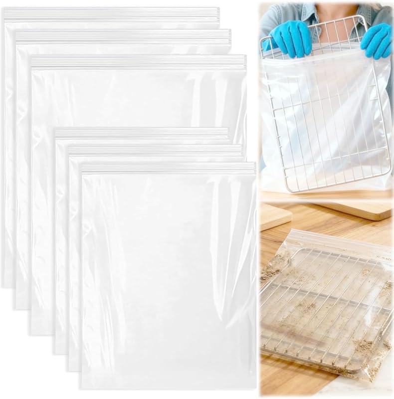 Reusable No Scrub Oven Rack Cleaning Bags Kit for Deep Soaking BBQ Rac