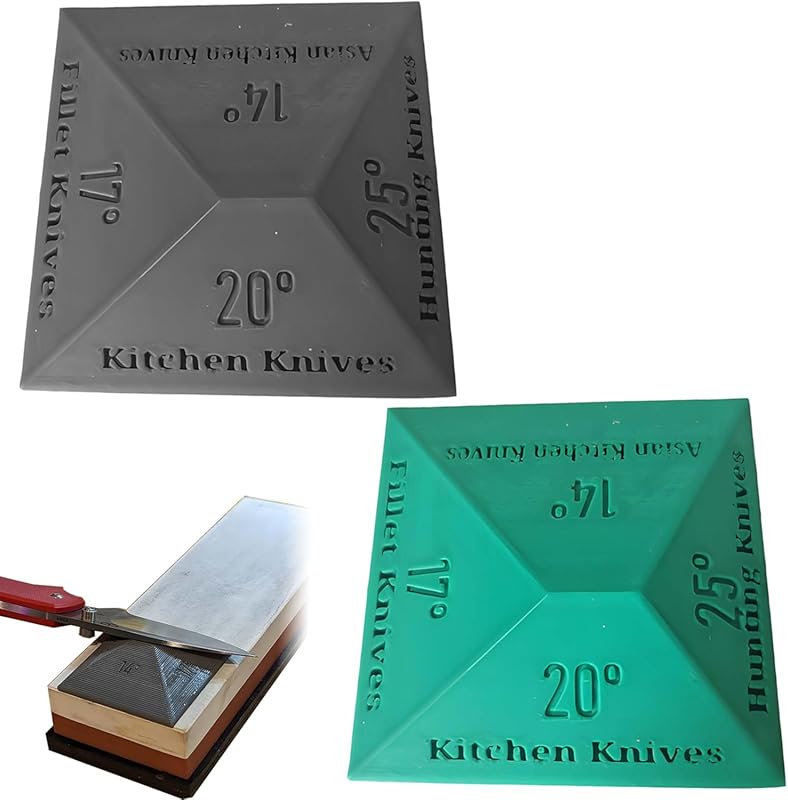 2-Pack Knife Sharpening Angle Guide & Whetstone Holder with 4 Universa