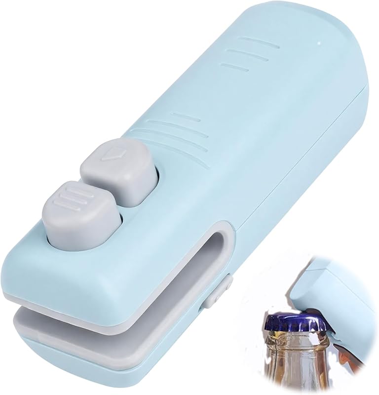 2026 Upgraded 3-in-1 Rechargeable Mini Bag Sealer with Cutter, Bottle 