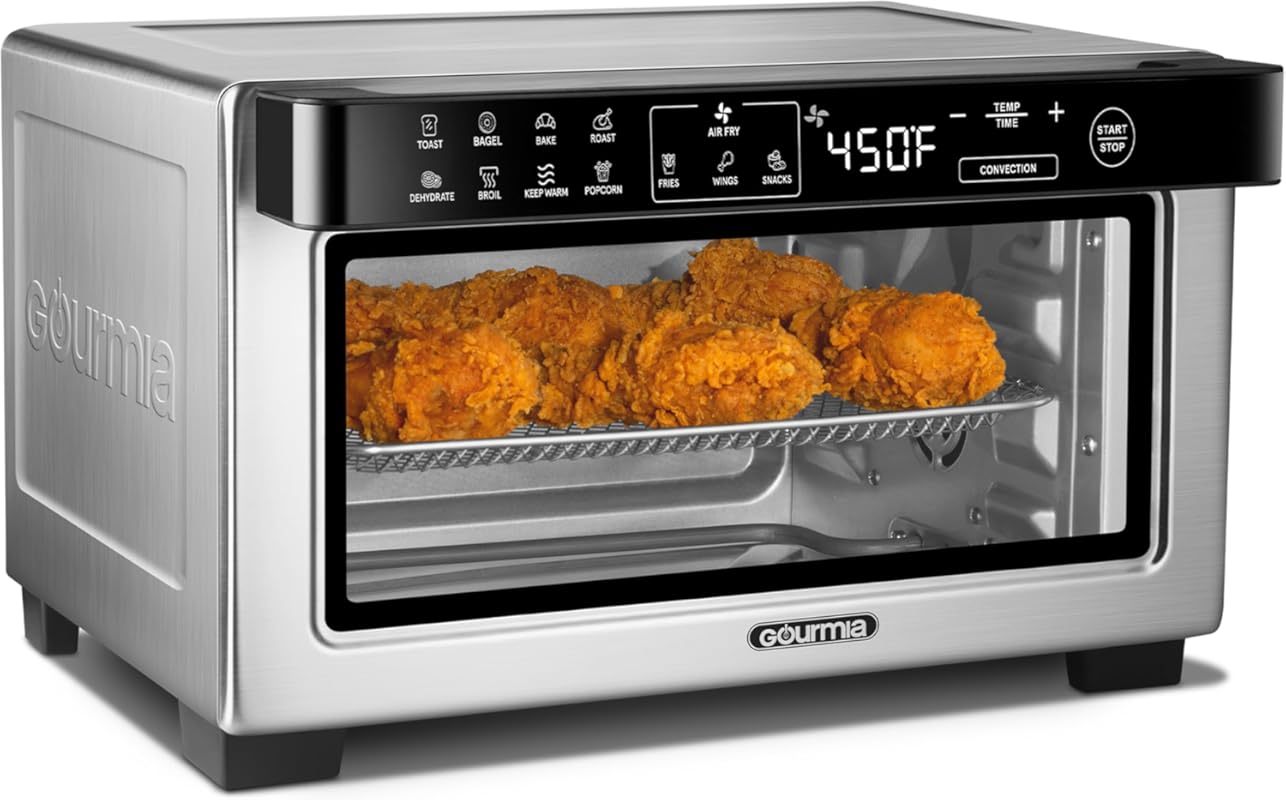 Gourmia Digital Air Fryer Toaster Oven with Convection, 12 Presets, 4-