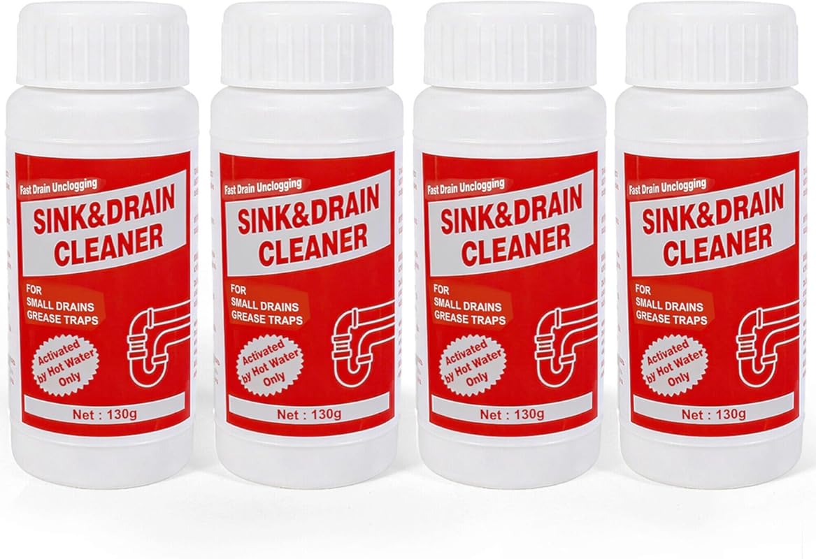 Powerful Sink & Pipe Drain Cleaner Powder Unclogger for Kitchen & Bath