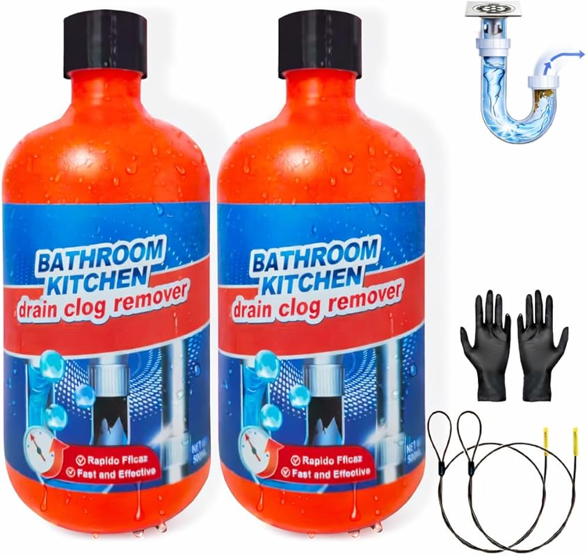 Professional Strength Liquid Drain Clog Remover & Dissolver - Pipe Bui