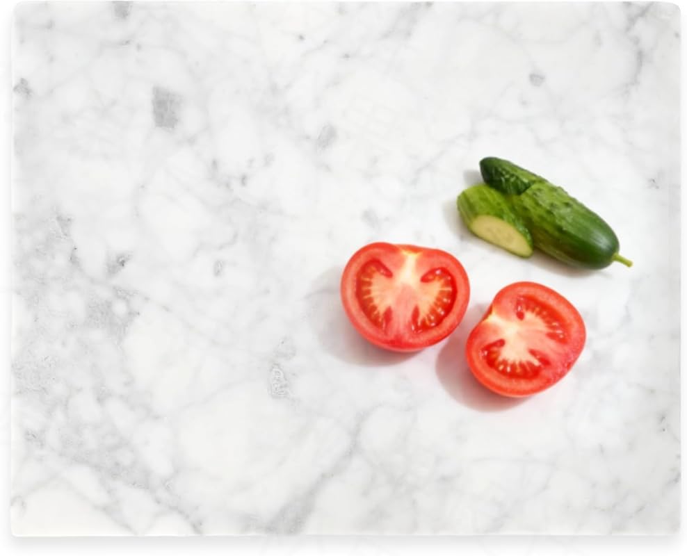 Large Italian Carrara White Marble Cutting Board 16x20 Inch – Multi-Fu