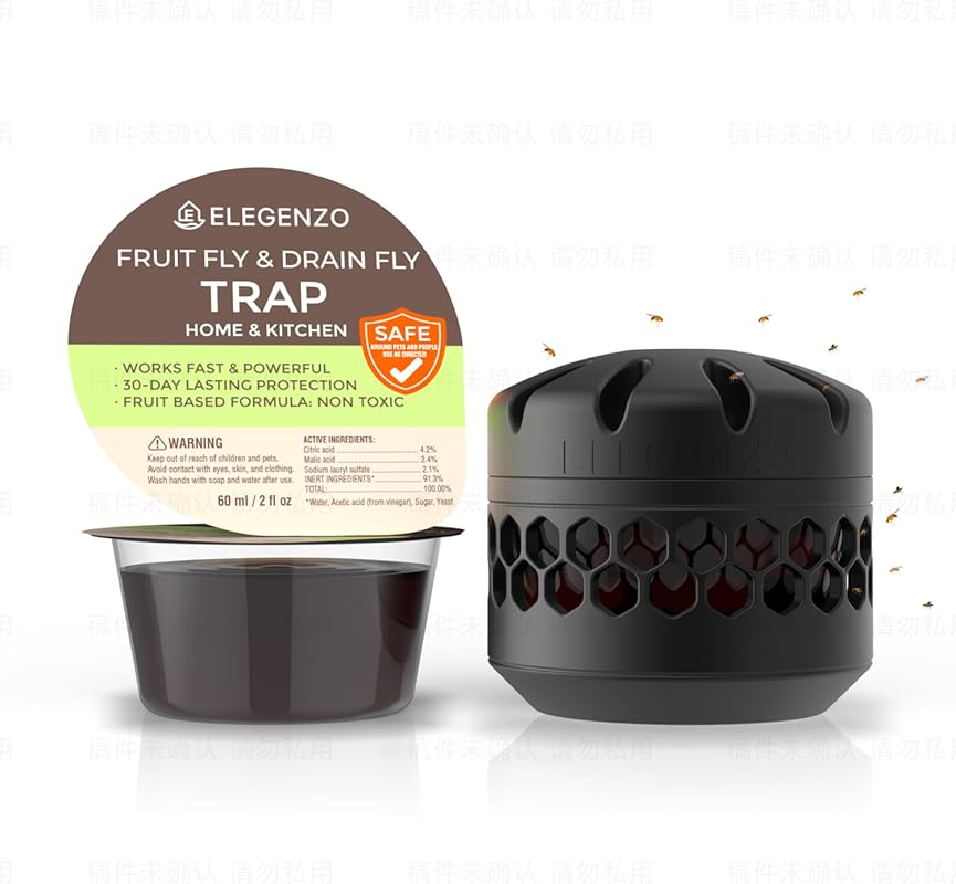 Reusable Escape-Proof Fruit Fly Traps for Indoors: Powerful Fruit-Base