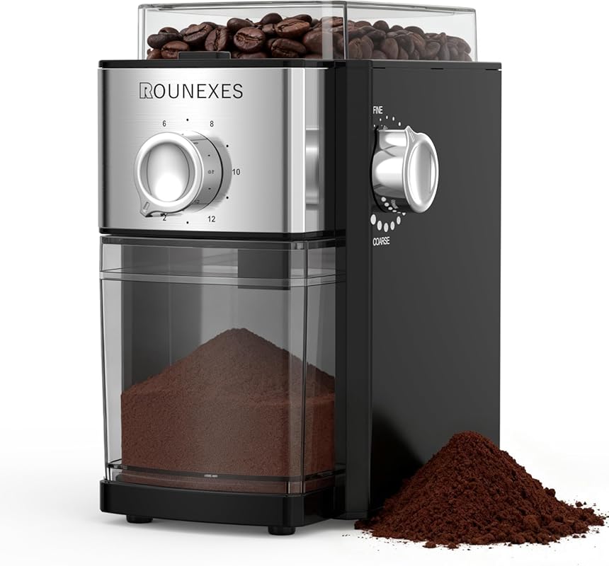 Electric Burr Coffee Grinder for Home, 17 Precision Settings for Espre