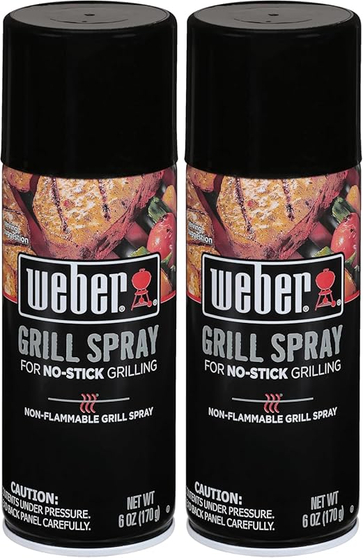 Weber Grill'n Non-Stick Cooking Spray, 6 oz Twin Pack for Easy Grillin
