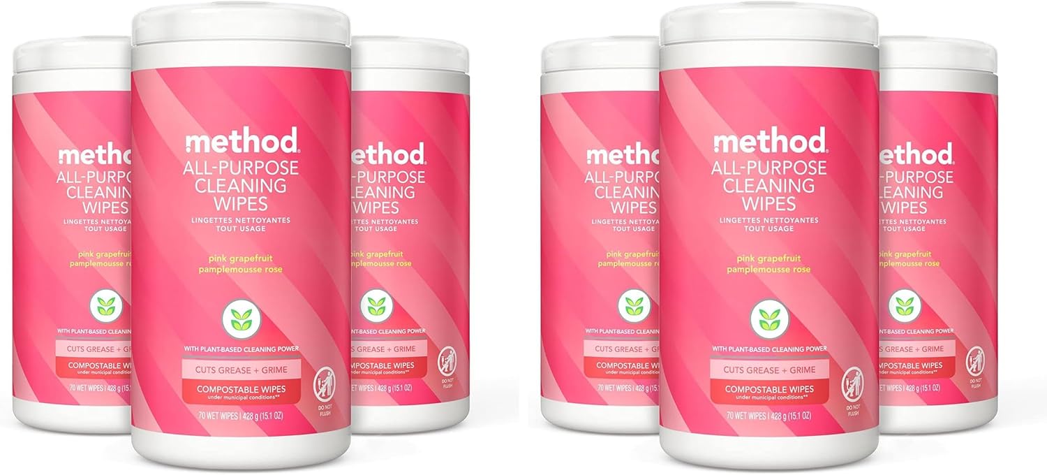 Method All-Purpose Cleaning Wipes, Pink Grapefruit