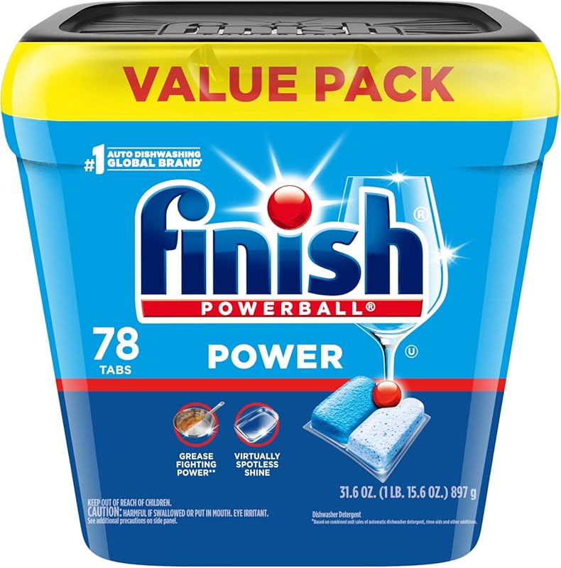 Finish Power Dishwasher Pods, 78 Count Automatic Dishwashing Detergent
