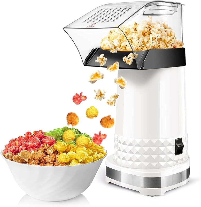 Oil-Free Electric Air Popcorn Maker - ETL Certified, Fast 2-Minute Pop