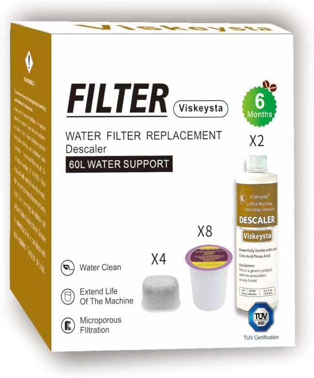 Keurig Compatible 6-Month Maintenance Kit: 2 Descalers, 4 Filters & 8 