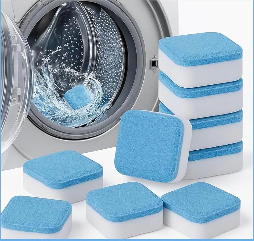 24 Count Washing Machine Cleaner Tablets: Deep Cleaning Descaler for F