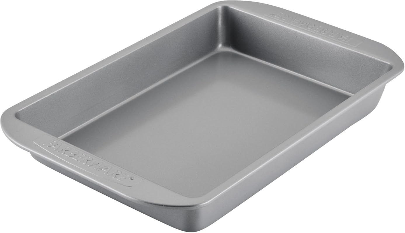 Farberware Nonstick Bakeware Rectangle Baking Pan, 9x13 Inch Gray Cake