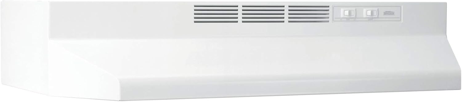 Broan-NuTone 413001 30-Inch White Ductless Under Cabinet Range Hood wi