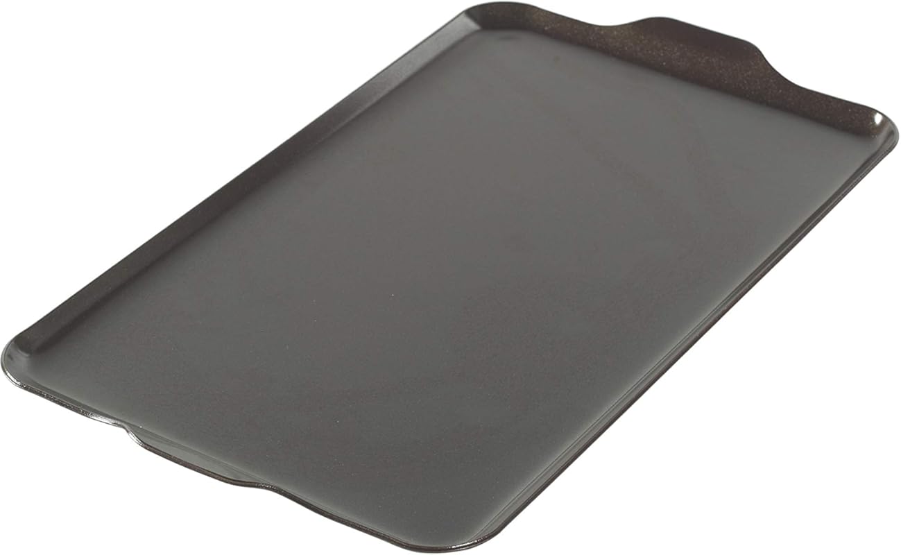 Nordic Ware Two Burner Non-Stick Griddle, 10.3 x 17.4 inches, Black, f