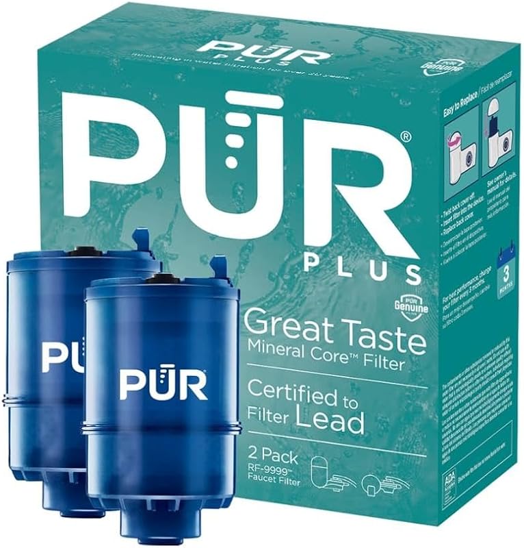 PUR Plus RF99992 Faucet Mount Replacement Filters (2-Pack); Genuine 3-