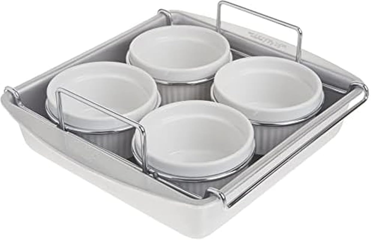 Chicago Metallic Professional 6-Piece Creme Brulee Set with 4 Porcelai
