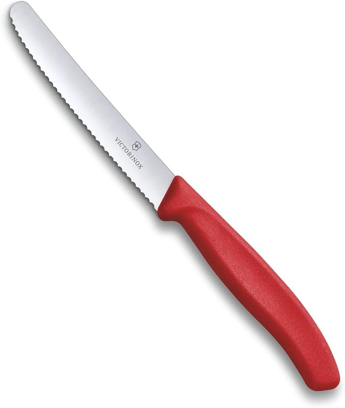 Victorinox Swiss Classic 6.7831 Red 4.3" Serrated Tomato and Table Kni