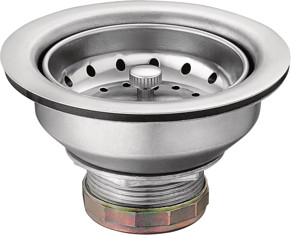 Moen 22036 Stainless Steel Kitchen Sink Strainer Basket with Drain Ass