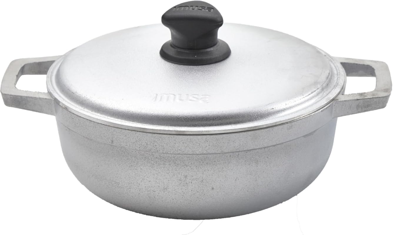 IMUSA Colombian Cast Aluminum Caldero Stock Pot 2QT with Riveted Handl