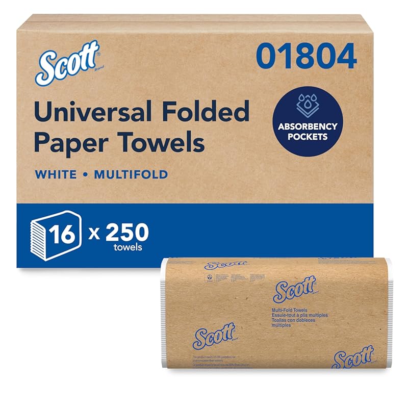 Scott Professional 01804 Universal Multifold Paper Towels with Absorbe