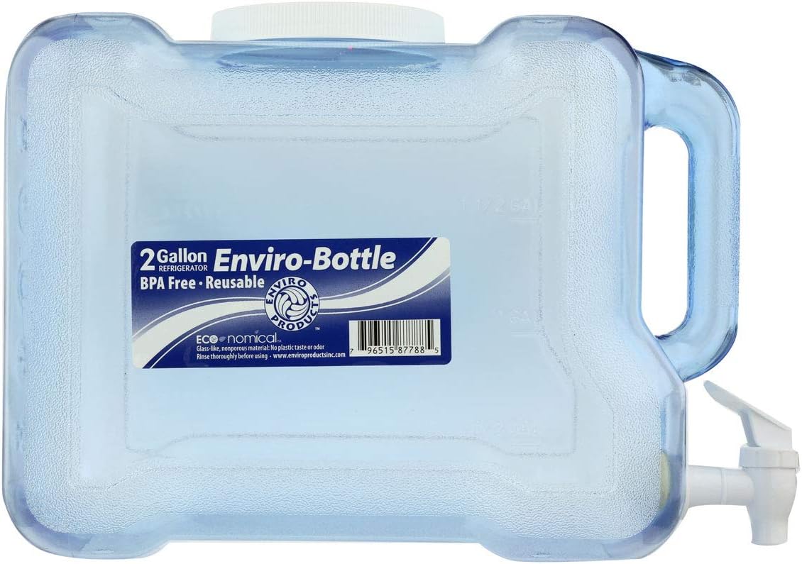 New Wave Enviro BPA-Free 2 Gallon Refrigerator Water Bottle with Spigo