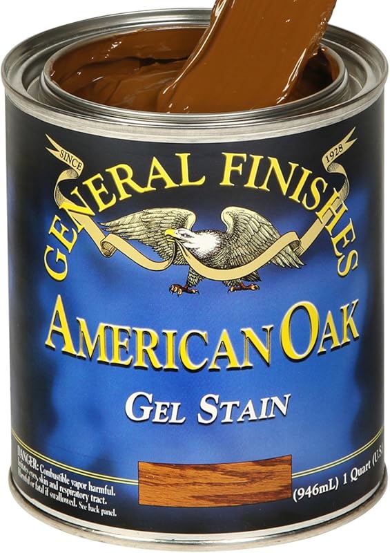 General Finishes Oil Base Gel Stain, American Oak, 1 Pint for Wood Fur