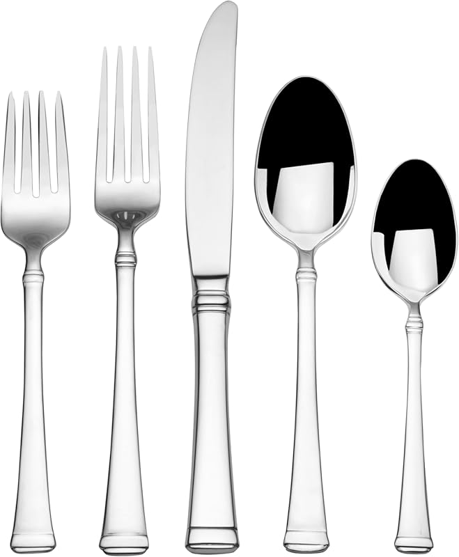 Mikasa Harmony 65-Piece 18/10 Stainless Steel Flatware Set for 12, Pol
