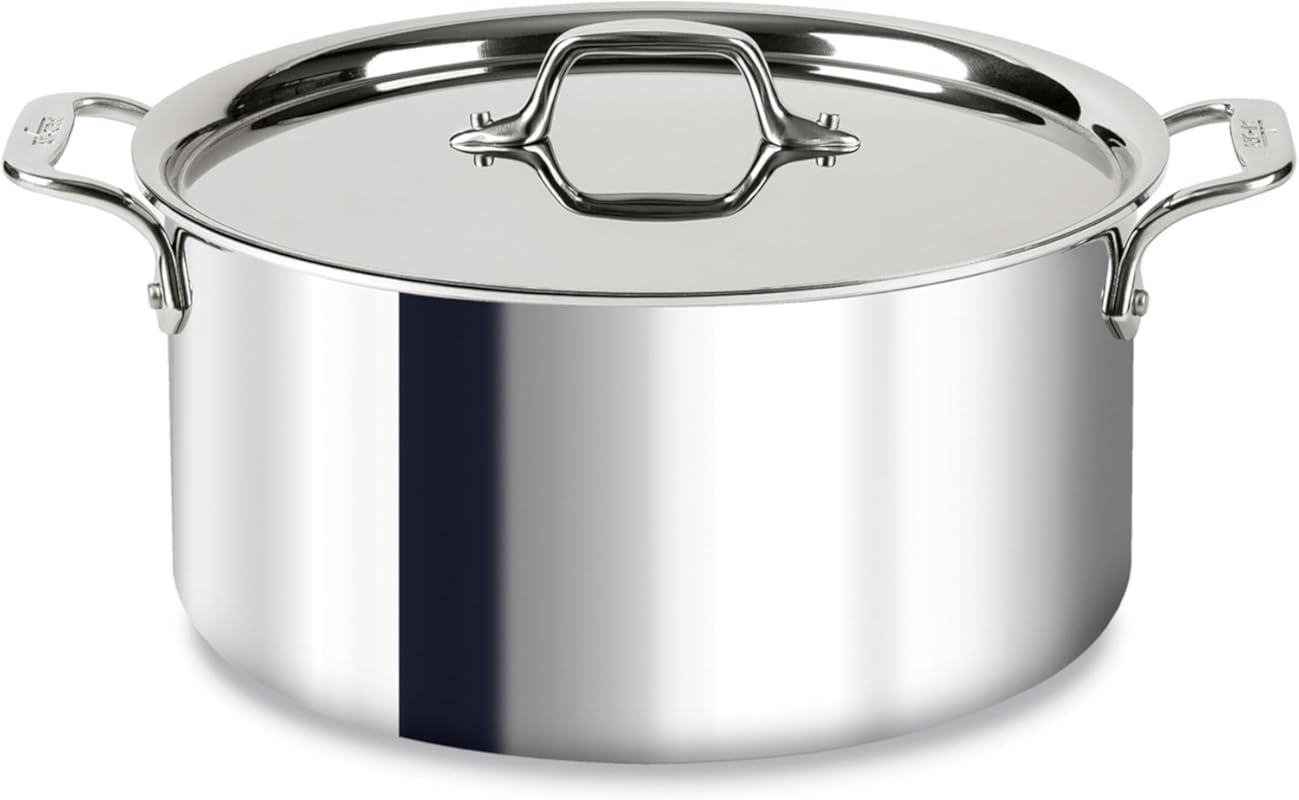 All-Clad D3 8-Quart 3-Ply Stainless Steel Stockpot with Lid, Induction