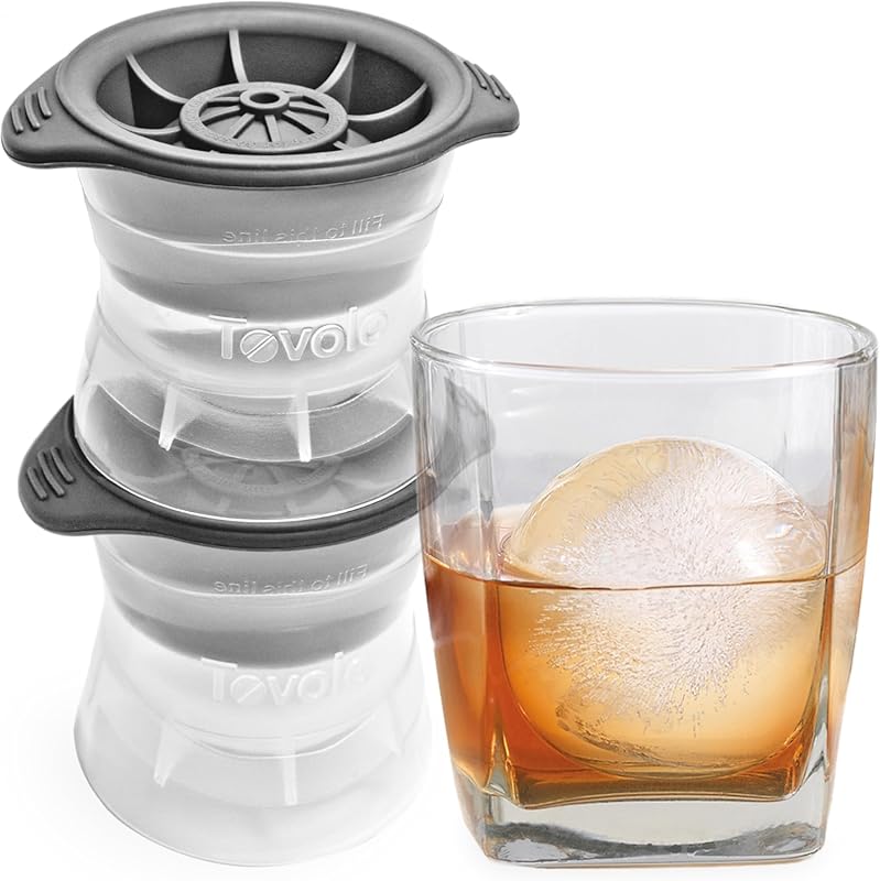 Tovolo Sphere Ice Molds - Set of 2 Large Round Silicone Ice Makers for