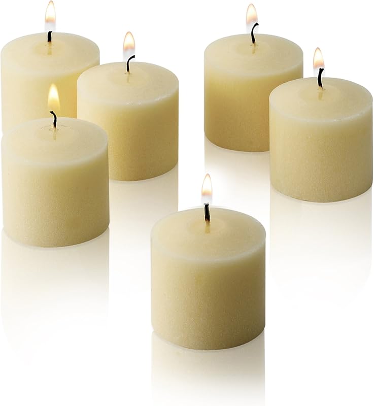French Vanilla Scented Votive Candles, Bulk 72-Pack, 10-Hour Long Burn