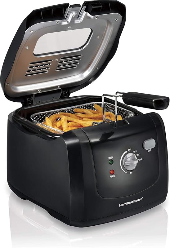 Hamilton Beach Cool Touch Electric Deep Fryer, 2L, 1500W, Adj Temp, Vi