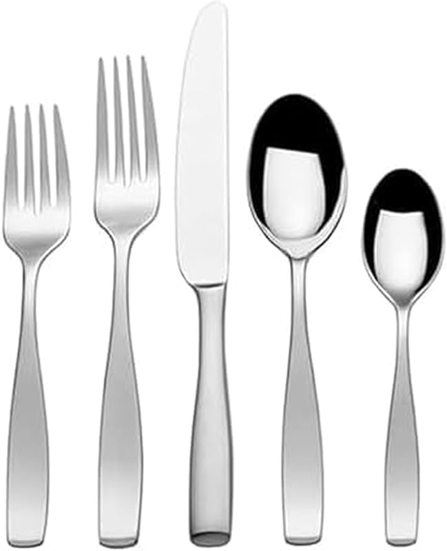 Mikasa Satin Loft 65-Piece 18/10 Stainless Steel Flatware Set for 12, 