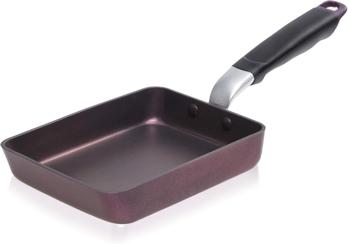 TECHEF Tamagoyaki Japanese Omelette Pan, Medium Purple, PFOA-Free, Dis