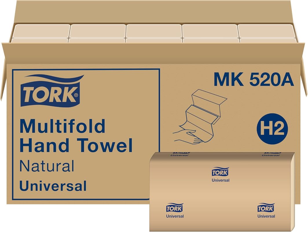 Tork MK520A Multifold Hand Towel, Natural 100% Recycled, FSC Certified