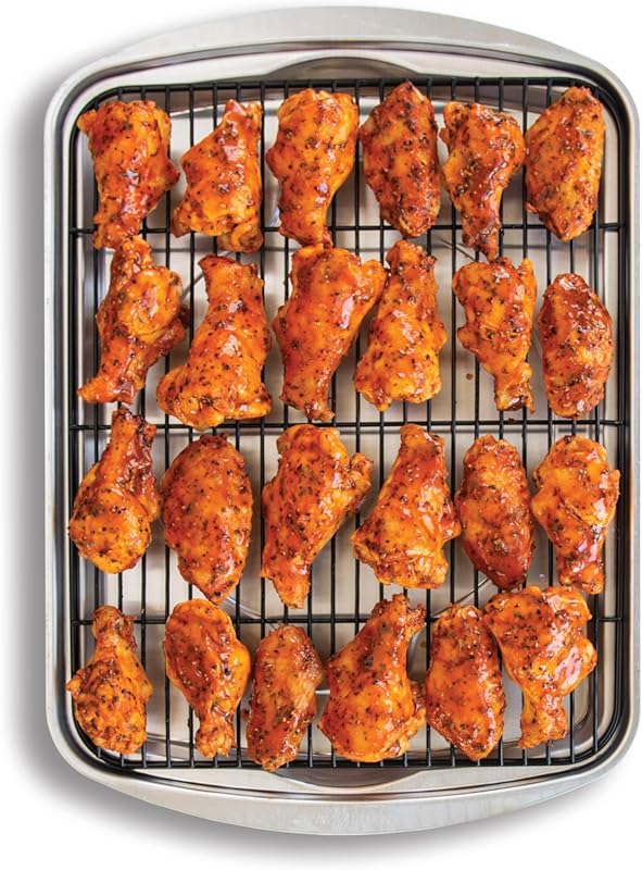 Nordic Ware 17x12 Natural Aluminum Oven Crisp Baking Tray Set with Pan