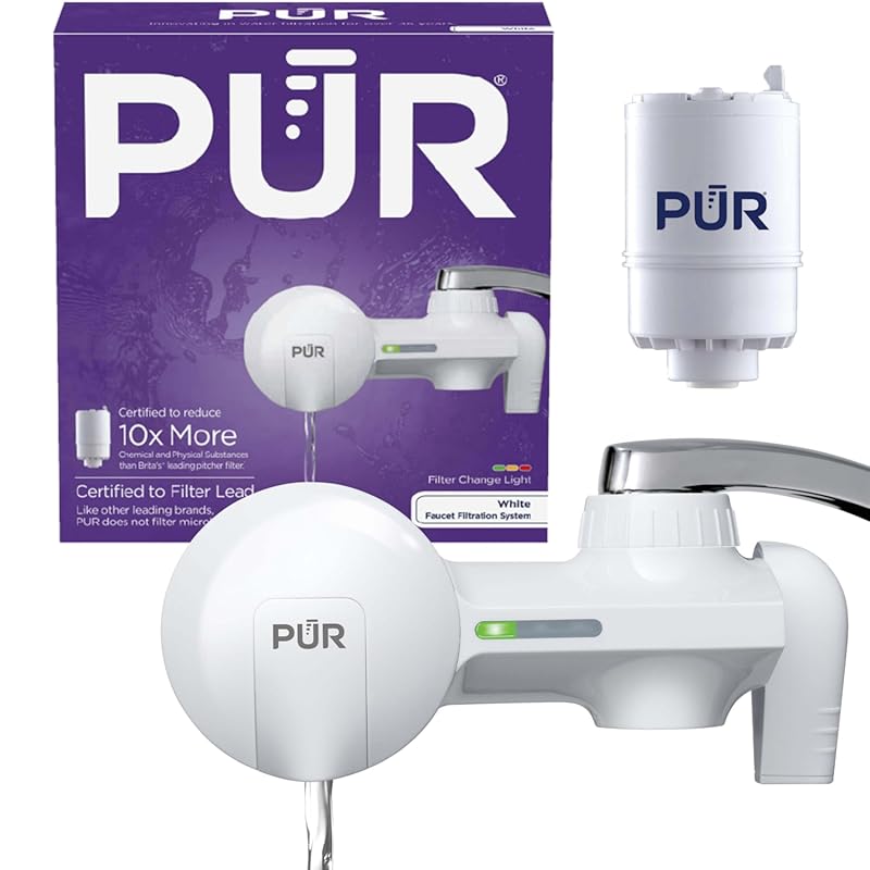 PUR Horizontal Faucet Mount Water Filtration System, Lead Reducing Fil