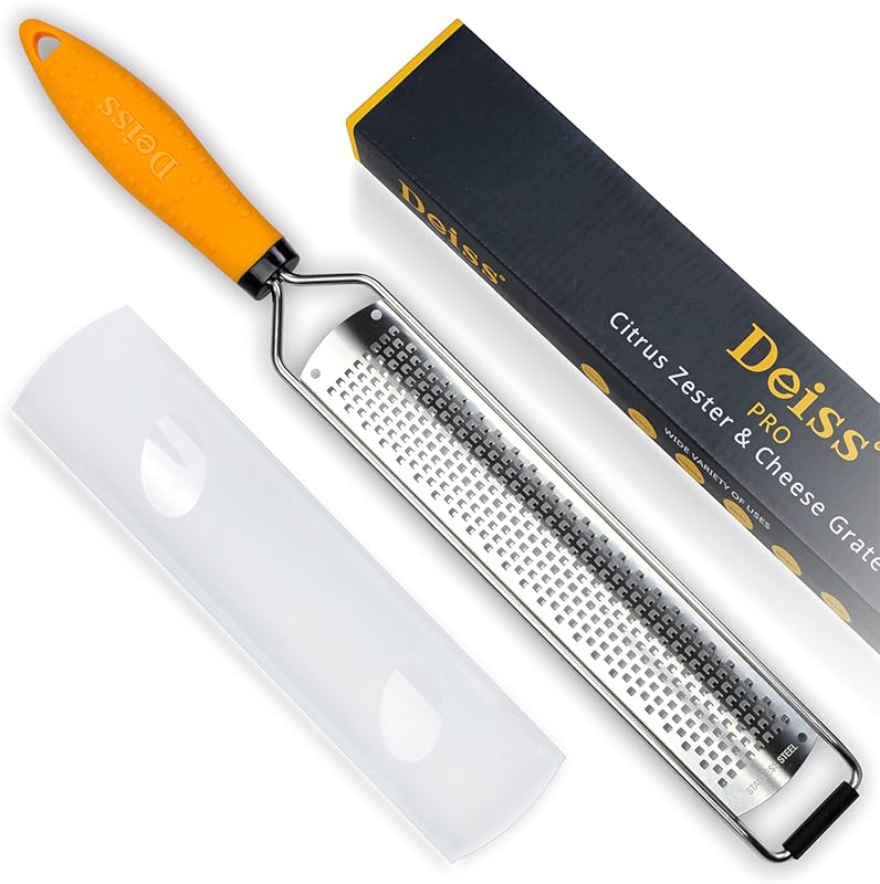 Deiss PRO Heavy Duty Stainless Steel Lemon Zester & Cheese Grater