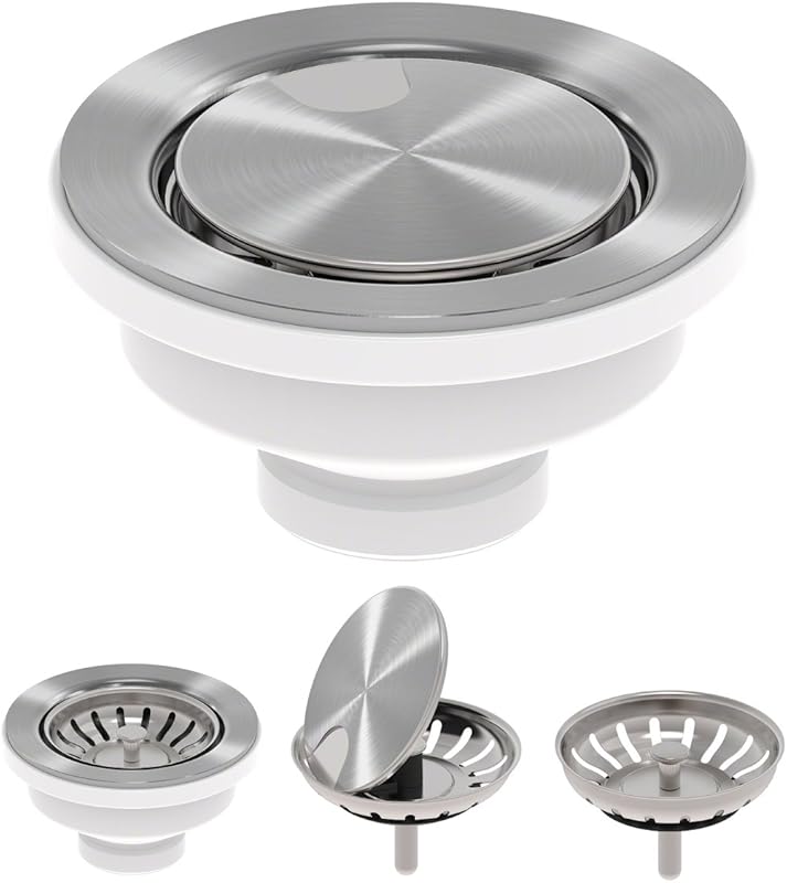 KRAUS ST-4 Stainless Steel Versi Drain Assembly with Innovative FlipCa