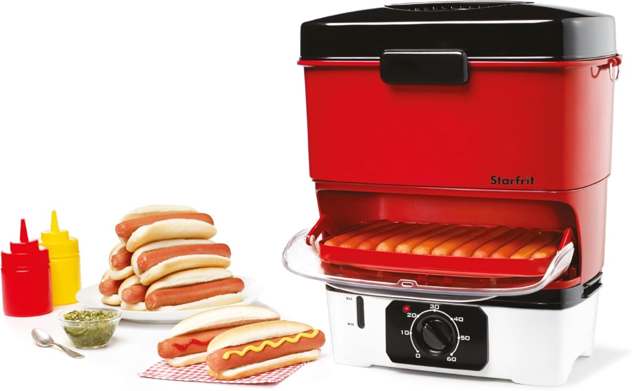 Starfrit Electric Hot Dog Steamer, 12-Dog Capacity, Nestable Component