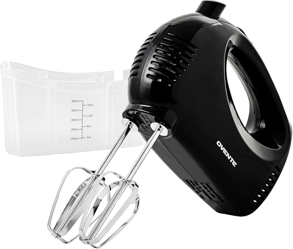 OVENTE HM151B 5-Speed Corded Electric Hand Mixer, 150W, Stainless Stee