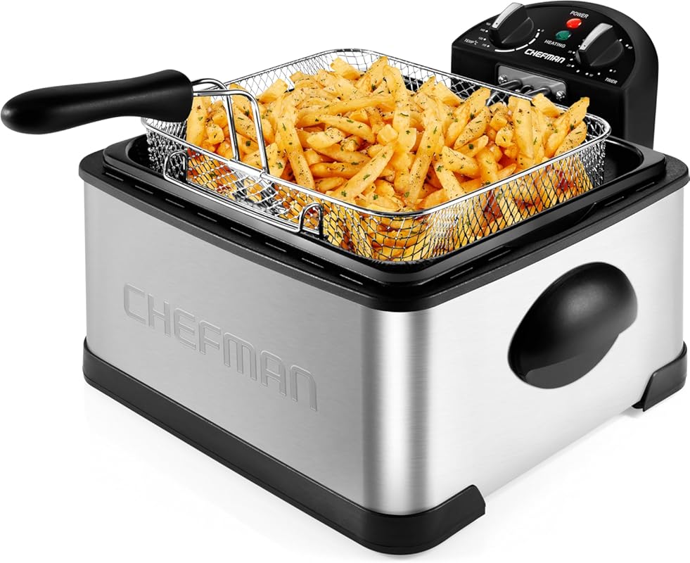 Chefman XL 4.5L Deep Fryer with Basket Strainer, Adjustable Temperatur